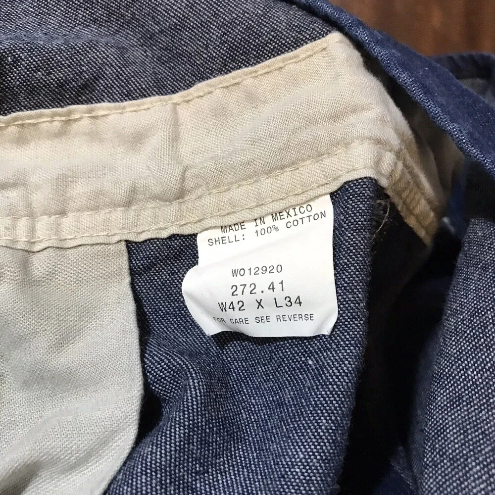 Key Imperial denim bib overalls mens size  42x34  Dark‎ Wash